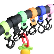 2 шт., аксессуары для детских колясок, пластиковая детская коляска, крюк для коляски, Радужный цвет, волшебная палочка, крючок для коляски, вешалка для коляски, подвесной, безопасный