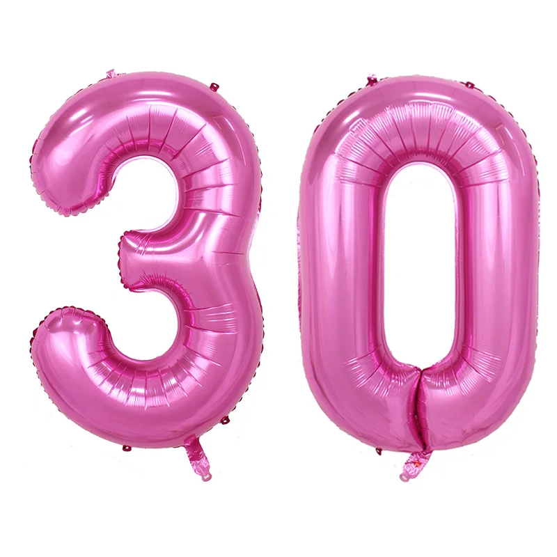 1 шт. 40-дюймовые розовые золотистые и черные воздушные шары с цифрами, алюминиевые гелиевые воздушные шары на день рождения, свадьбу, вечеринку, Декор, торжество, надувные воздушные шары