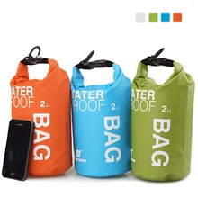 2L ПВХ Открытый Дайвинг сжатия для хранения Водонепроницаемый мешок сухой мешок для человека Для женщин плавание рафтинг каяк с регулируемый крючок