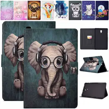 

Painted Case for Samsung Galaxy Tab A A2 10.5 2018 T590 T595 SM-T590 Cover PU Leather Flip Case Stand Tablet Protective Cover