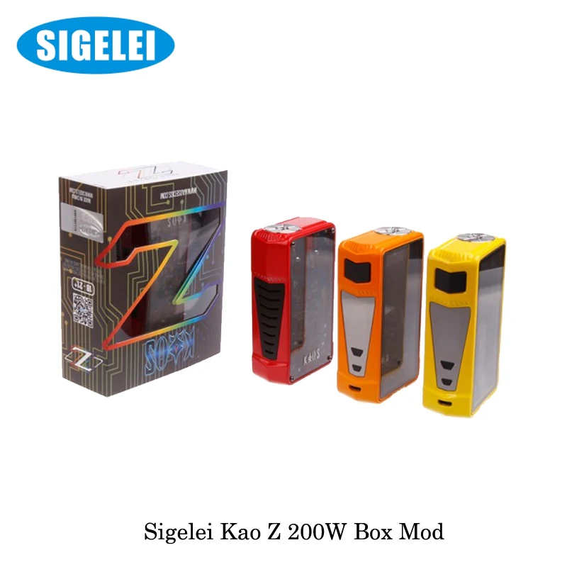 

200W Sigelei Kaos Z TC Vape Box Mod Electronic Cigarette Powered by 18650 Battery not include VS Smok Alien Box Mod Starter Kit