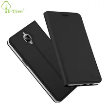 E Tree Brand flip luxury leather case for one plus 3 flip wallet cover for oneplus
