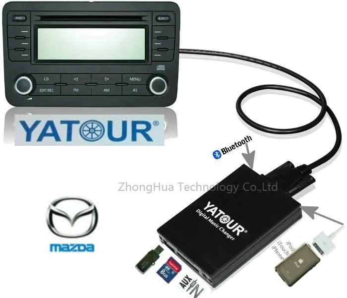 Yatour YTM07 автомобильный аудио mp3-плеер для Mazda 2 3 6 CX7 RX8 MPV автомобильный аудио USB SD AUX Bluetooth ipod iphone интерфейсный адаптер