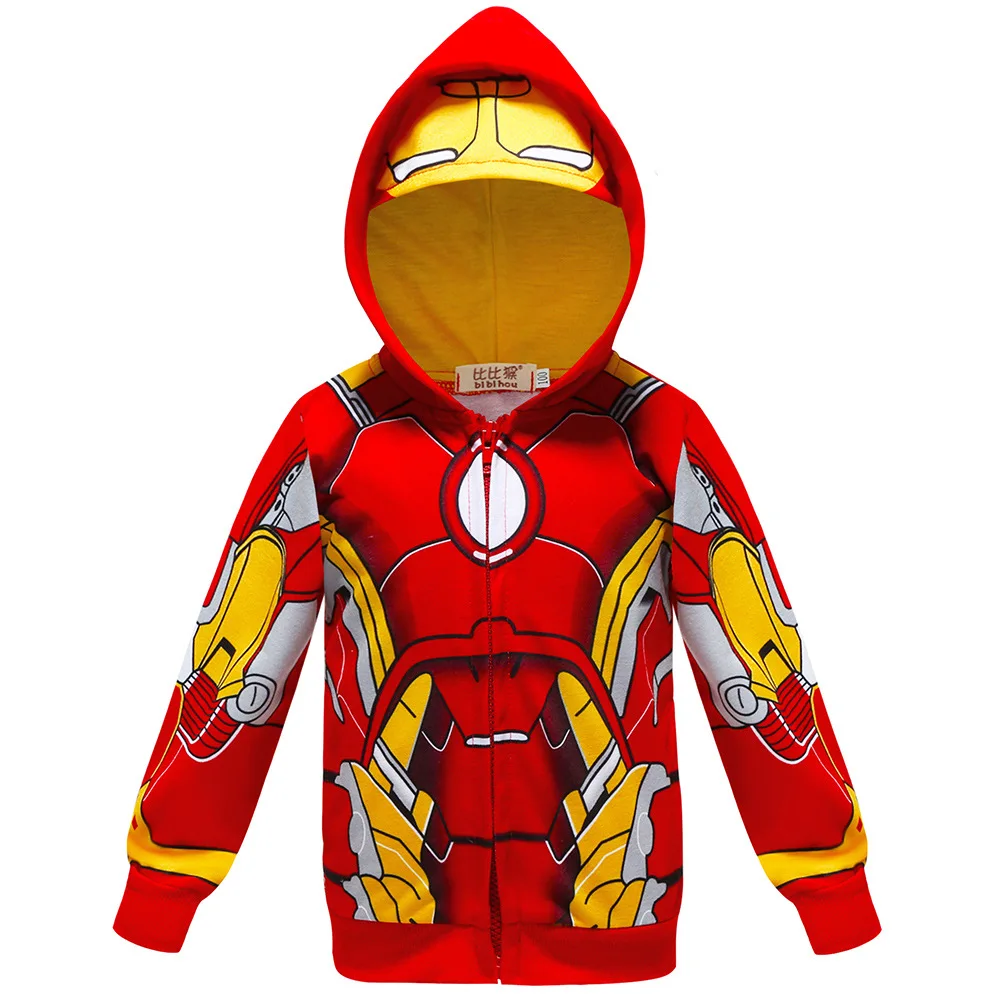 Batman Thor Superman Boys Hoodies The Avengers Captain America Iron Man Sweatshirt Coat For Boy Girls Autumn Minnie Kids Clothes