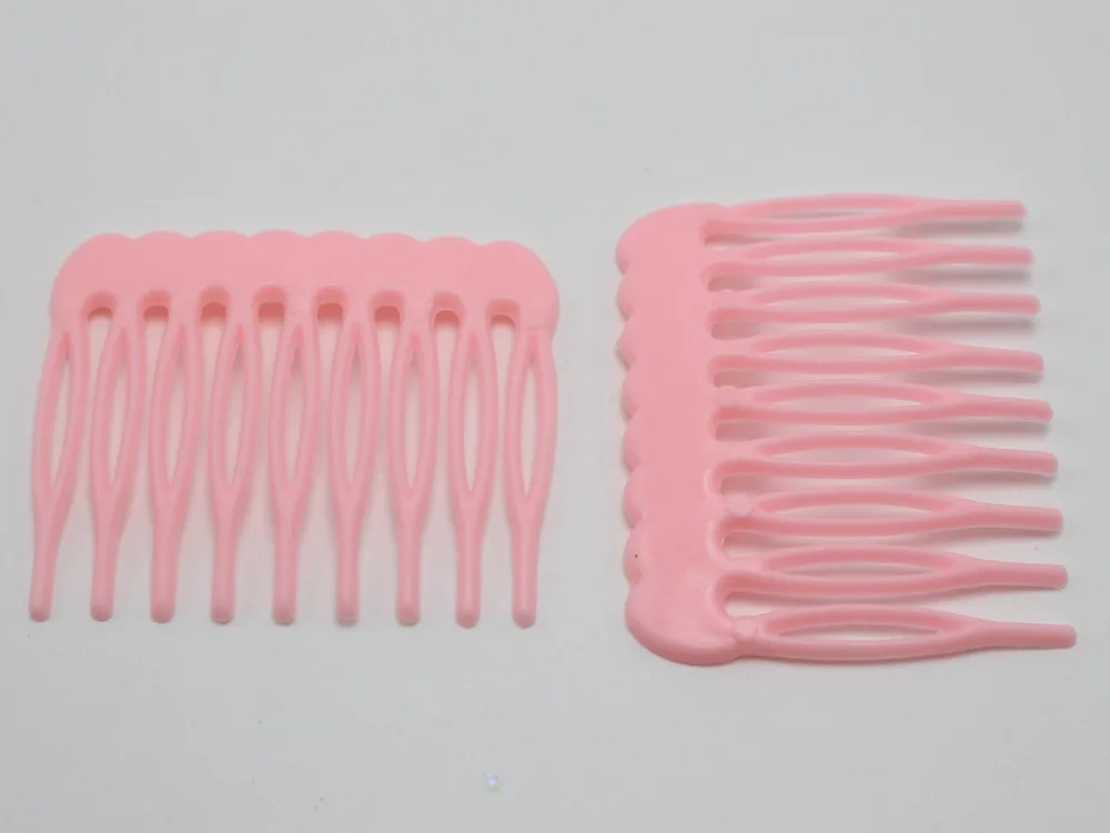 50 Pink Plastic Smooth Hair Clips Side Combs Pin Magic Grip Hair Pins
