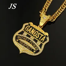 Js oro fresco Rapper cadena de oro para hombre collar Colares Masculino Ouro Hiphop largo oro Neckless HN002