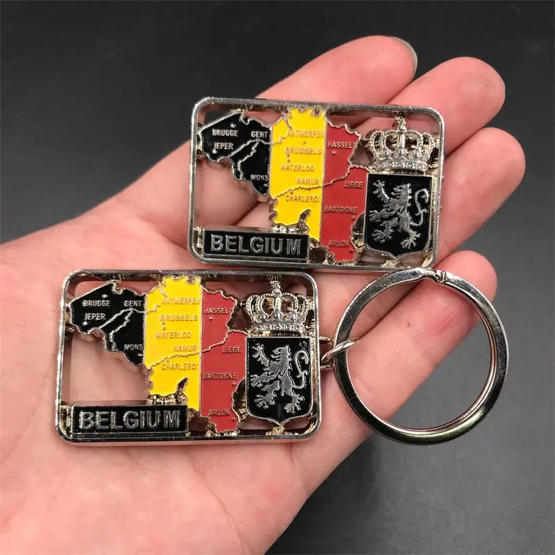 

Creative 3D Fridge Magnet Metal Belgium Map Flag Refrigerator Stickers Keys Keychain Travel Souvenir Magnetic fridge magnets