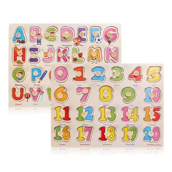 

Children Number Letter Cognition Toys Kids Hand Grasp Wooden Toys Child Early Learning Educational Toys Kids Wooden Puzzle Toys