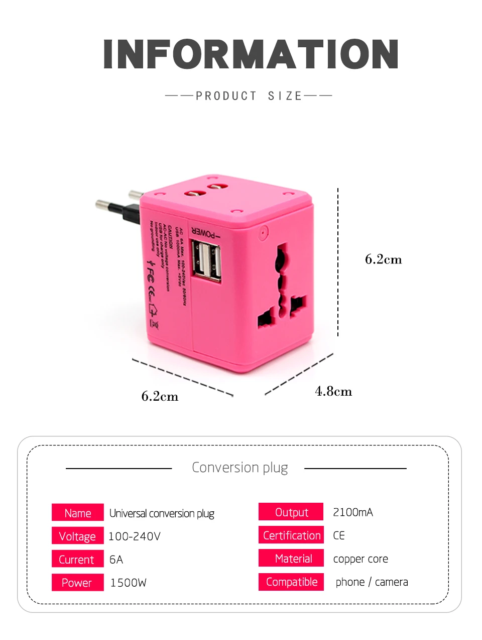 Electric Plug Power Socket Adapter International Travel Universal Charger Converter EU UK US AU Double USB Charging For Phone (3)