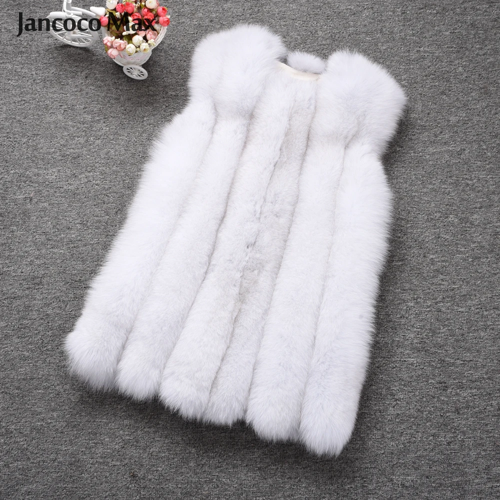 

High Quality Real Fur Gilet Women's Winter Warm Natural Fox Fur Vests Lady Fashion Style Waistcoat S7495