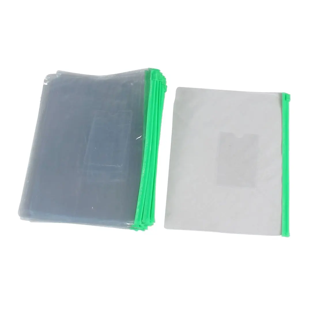 

BLEL Hot 20 Pcs Green Clear Size A5 Paper Slider Ziplock Closure Files Bags