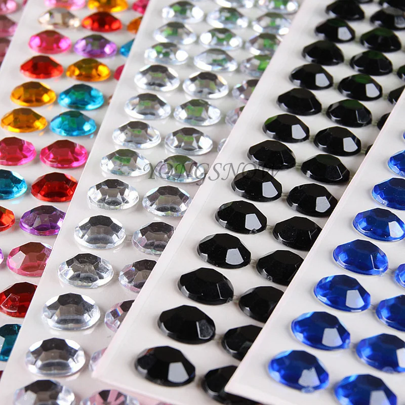 

646pcs/sheet 5mm DIY Rhinestones Decal Accessories phone pc car Beauty Decor Art Rhinestones Self Adhesive Stickers