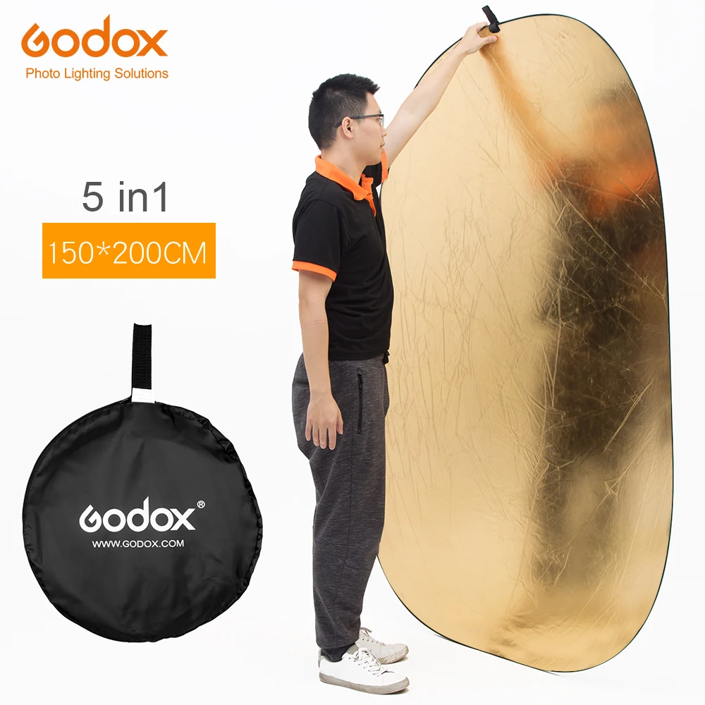 Портативный складной отражатель Godox 5 в 1 59*79 дюймов 150*200 см|5 in 1|5 reflectorreflector |