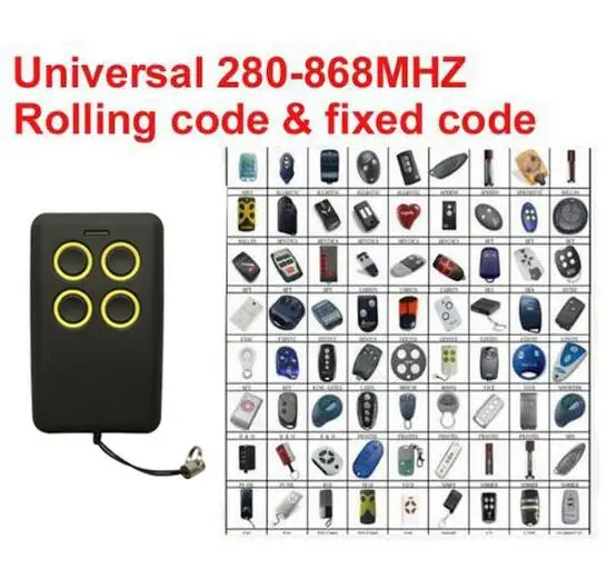 

Auto-Scan 280mhz - 868mhz Multi Frequency rolling code and fixed code remote control face to face copy