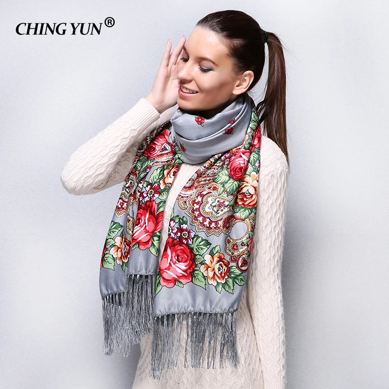 

CHING YUN Fashion Ladies Scarf Printed Women toalla mandala Brand Wraps Hot-Sale Winter ladies Scarves cotton ponchos and capes