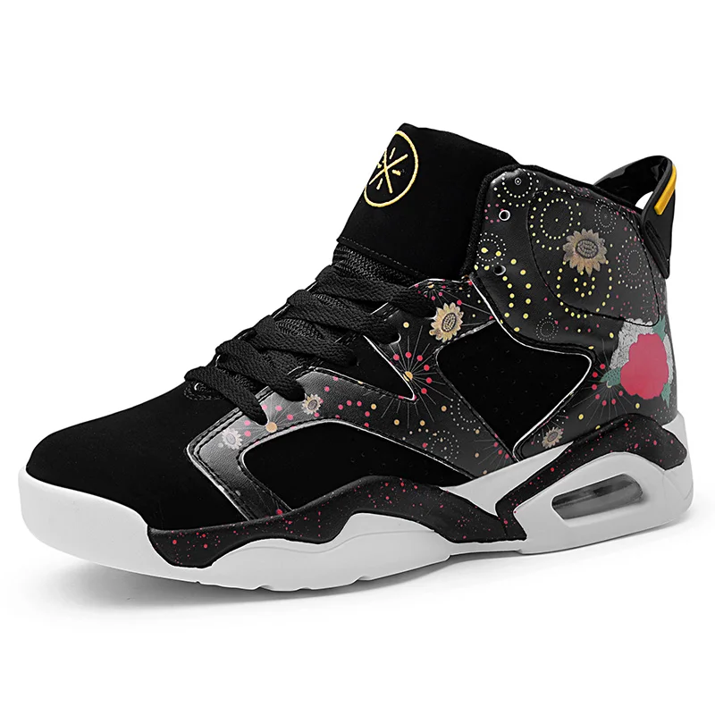 

Men's new fashion personality casual sports shoes antiskid wear - resistant shock - absorbing large size men's basketball shoes