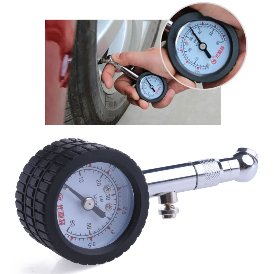 

New Car Vehicle Automobile Tire Air Pressure Gauge 0-60 psi Dial Meter