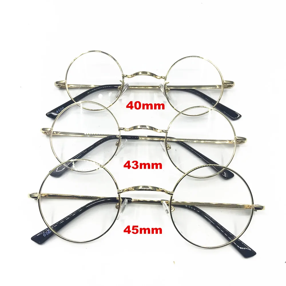 Vintage 40 43 45mm small Round Spring Hinges Eyeglass Frames Full Rim