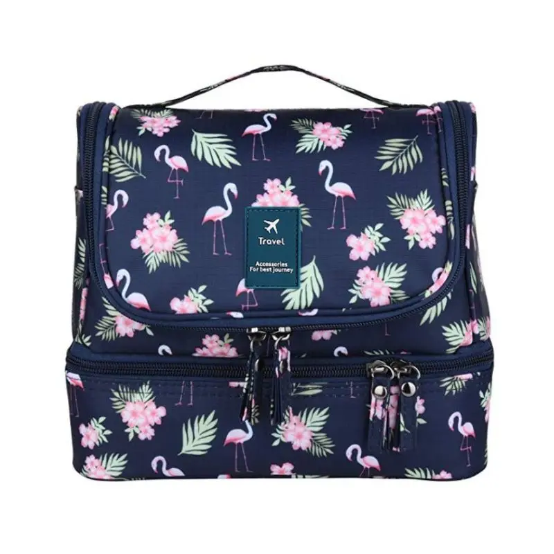 

SAFEBET Flamingo Travel Organizer Folding Cosmetic Toiletry Storage Bags Oxford Hanging Large Capacity Makeup Bag Drop Shipping