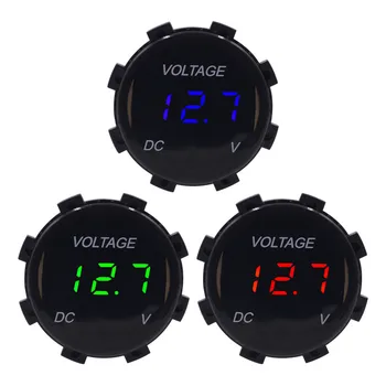 

Waterproof Car Cigarette Lighter Socket Plug LED lens Digital Display Voltmeter Adapter For car instrument Motorcycle parts
