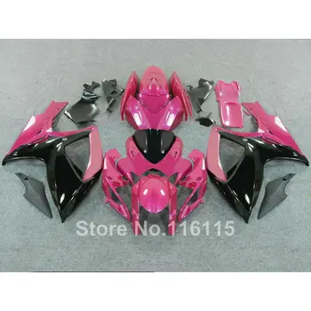 

100% Fit fit for SUZUKI GSXR 600 750 fairing kit K6 K7 2006 2007 black red GSX-R600 GSX-R750 06 07 fairings set S4-42