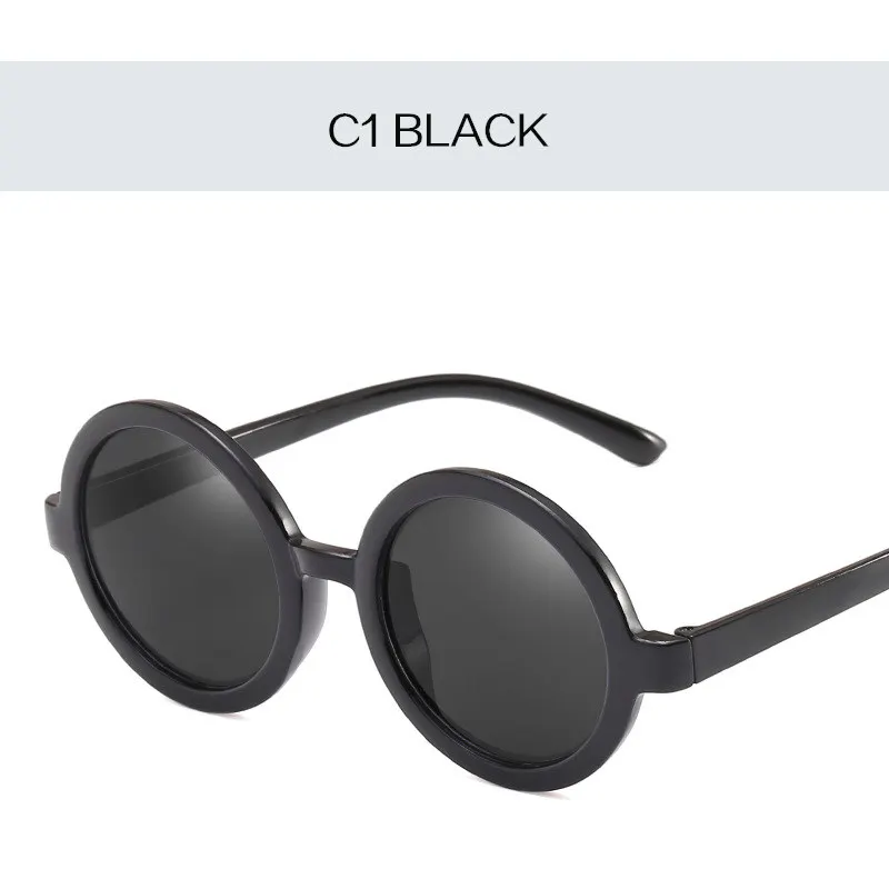 Калейдоскоп очки маленькие круглые очки Для женщин бренд солнцезащитных очков Сверхлегкий Дизайн очки модные солнцезащитные очки в стиле ретро - Цвет линз: Black