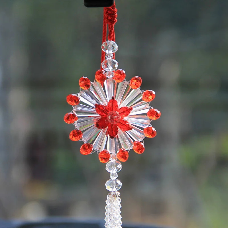 3 Styles Crystal Glass Hanging Crafts Car Rearview Mirror Ornaments