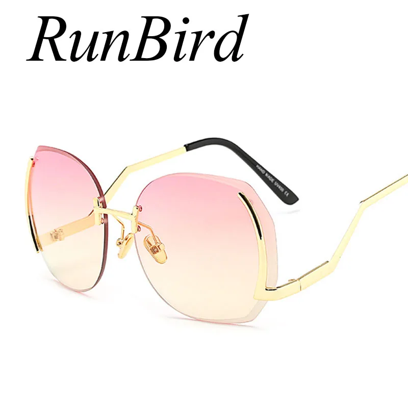 rimless gradient sunglasses