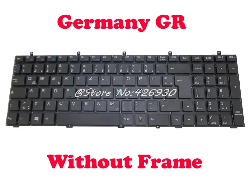 Клавиатура для CLEVO W350ETQ W350SKQ W350SSQ W355STQ W370ET W370SK W370SSQ W370ST Германия GR нордическая NE
