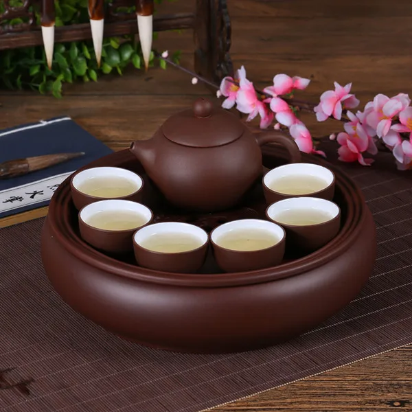 Китайский чайный набор из 8 предметов, черный чай, пуэр и улун, l, чайный горшок, лидер продаж, Исин, Глиняный Чайник ручной работы, красивый и легкий чайный горшок - Цвет: C