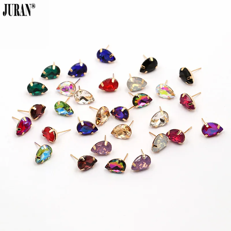 

JURAN Fashion Charm Brand Rhinestone Shiny Stud Earring for Women Special Design Cheap Wholesale Crystal Earrings Jewelry Gift