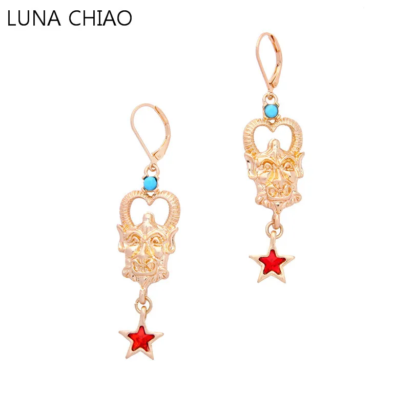 Luna Чао цинковый сплав &quotХрустальная Звезда Сердце Boho Oorbellen Вешалки кулон Для