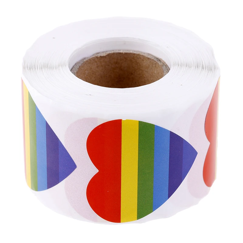 

500Pcs Rainbow Flag Face Body Stickers Party Bar Multi-purpose Gay Sticker PVC Love Heart Party Supply Products
