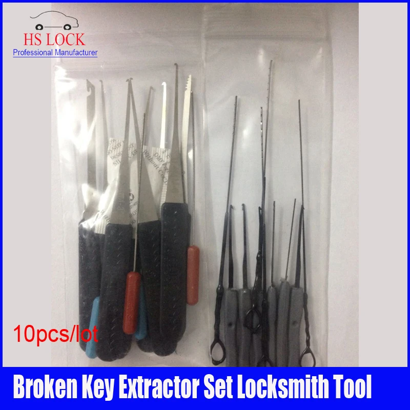 

10pcs/lot 12Pcs +10 PCS Lock Broken Key Extractor Remove Removal Hooks Locksmith Tool Set
