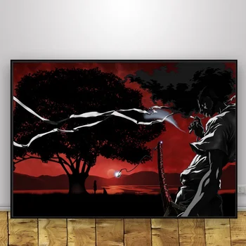 

Afro Samurai Art Silk Fabric Poster Print Wall Pictures For Room Decor