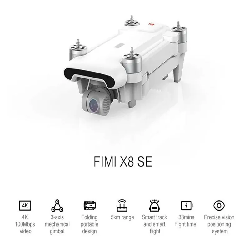 

Presale Xiaomi FIMI X8 SE 5KM FPV With 3-axis Gimbal 4K Camera GPS 33mins Flight Time RC Drone Quadcopter RTF