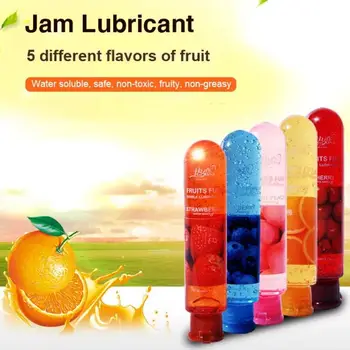 Lubricant Sexual Anal Oral Gel Edible Fruit Flavor Lubricant Water Based  Penis Enlargement Sex Toys For Adults