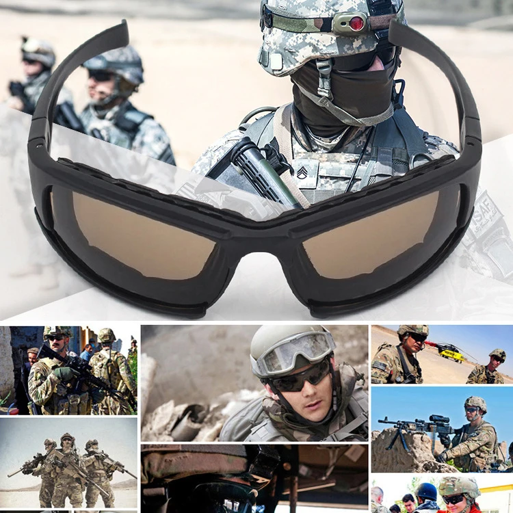 

Tactical Glasses Polarized Sunglasses Airsoft Paintball Hiking Military Goggles Hunting Shooting Eyewear With 4 lens