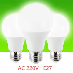 Лампада Светодиодная лампа E27 Smart Light Lulb AC 220 В 3 Вт 6 Вт 9 Вт 12 Вт 15 Вт 18 Вт 20 Вт лампада Холодный/лампы дневного света украшение стола