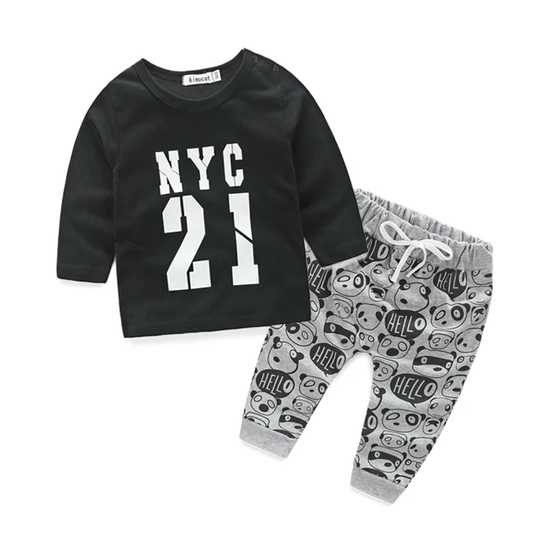 Vêtements de style bebes pour bébés garçons | Vêtements pour bébés et enfants, tenue décontractée avec lettres imprimées