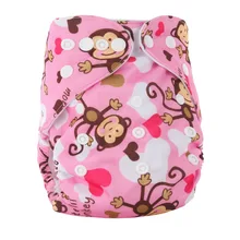 Летнее нижнее белье для младенцев Шорты дышащий комфорт моющиеся дышащие детские пеленки 1-3Years Регулируемая мультфильм 18M01