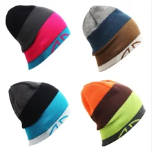 Новая акция шапки осень/зима Вязаные Skullies Beanie шапка в полоску Gorros хип хоп Beanies мужские шерстяные зимние шапки Casquette