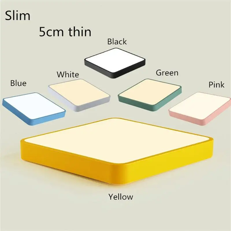 

Colorful Nordic LED Ceiling Light Ultra Thin Living Room Lights Plafonnier Suspension Luminaire Plafondlamp Modern Ceiling Lamp