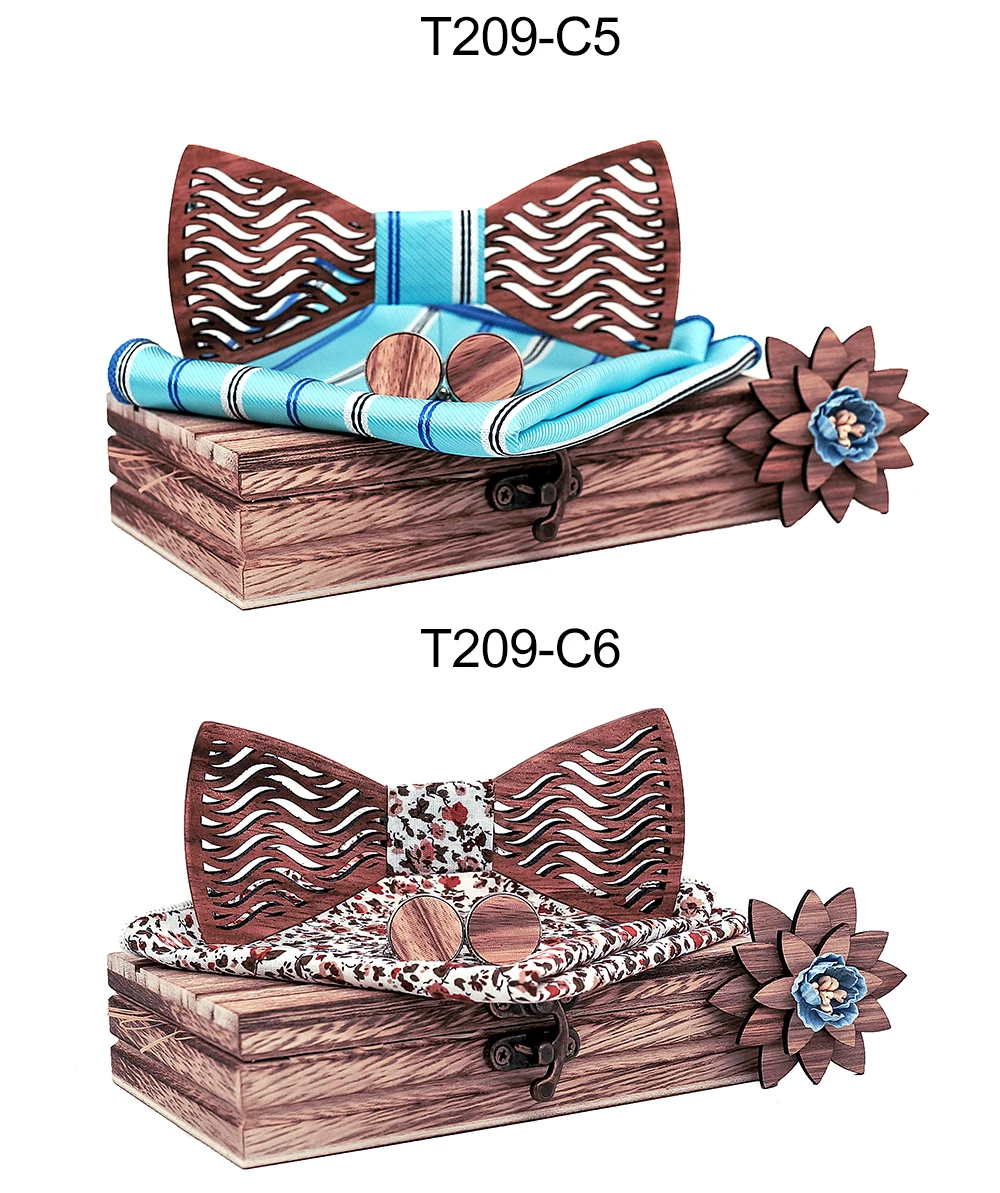 Мужской деревянный лук галстук набор мужской платок деревянный галстук-бабочка запонки шейный платок шелковые галстуки Свадебная вечеринка Hombre с подарочной коробкой