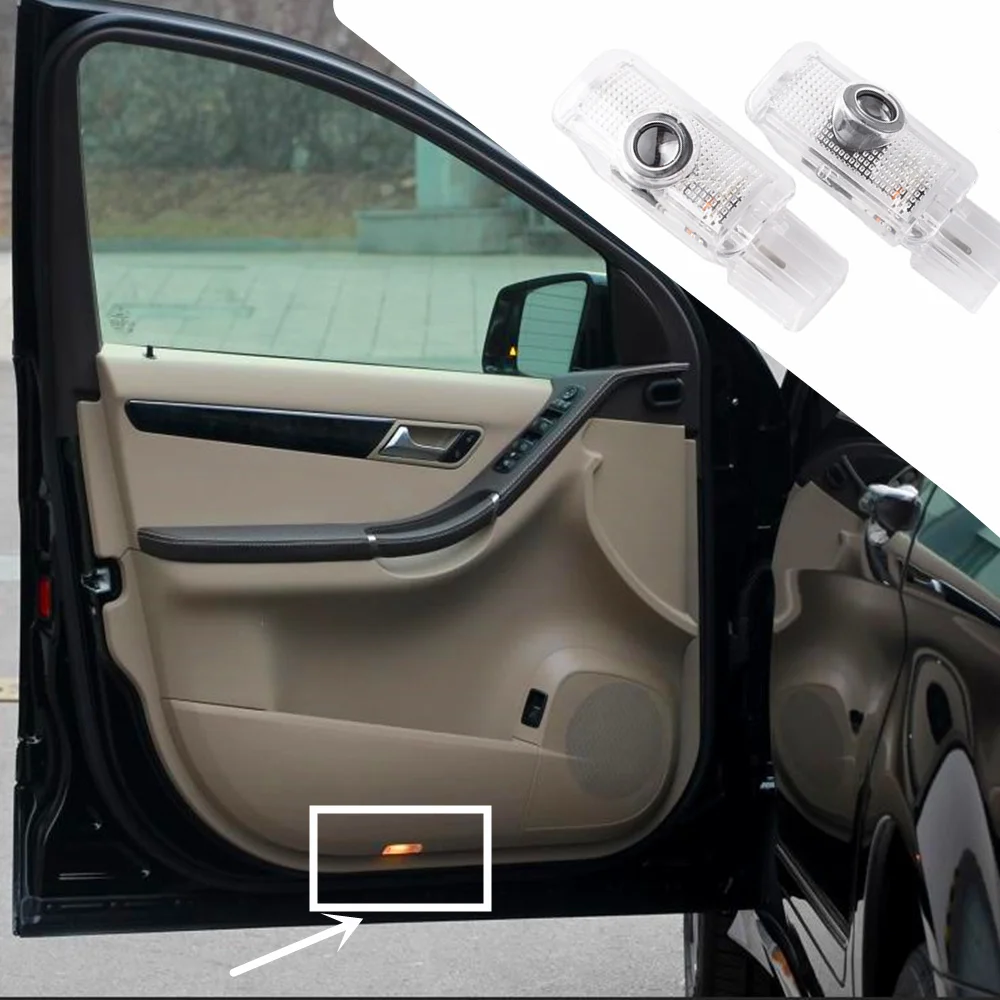 

Car Led Logo Laser Projector Light Car Door Welcome Lights For Mercedes Benz R ML GL W215 R300 R350 W164 X164 ML350 ML400