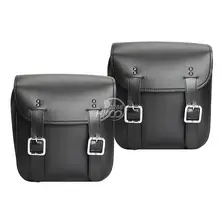 2X PU Leather font b Motorcycle b font Saddlebag Rear Side font b Bags b font