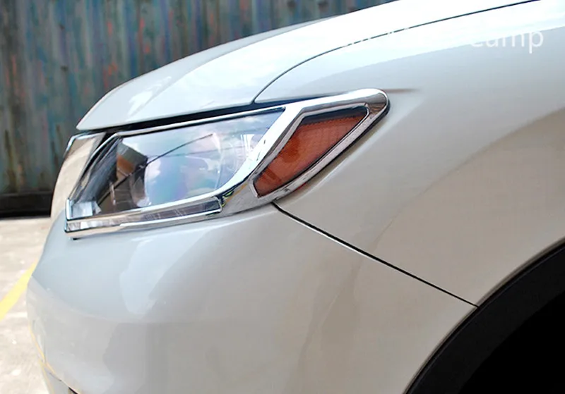 For Nissan Rogue X Trail 2014 2015 2016 ABS Chrome Front Headlight Lamp