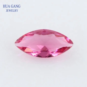 

3# Rose Red Marquise Shape Princess Cut Loose Glass Beads Synthetic Gems For Jewelry Size 1.5x3~10x20mm Free Shipping