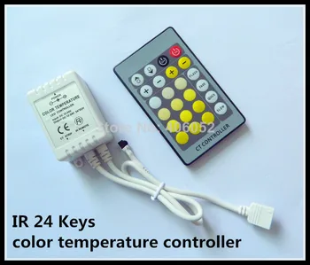 

4pcs/lot 24Key IR Led controller color temperature Control DC12-24V input for 3528/5050 led strip