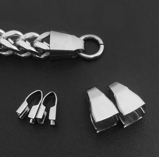 Stainless Steel Twist Chain End Caps Connectors Diy Crafts Jewelry